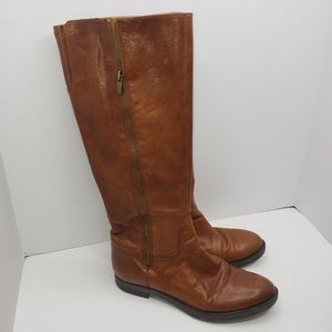 Enzo Angiolini brown leather tall boot size 9M
